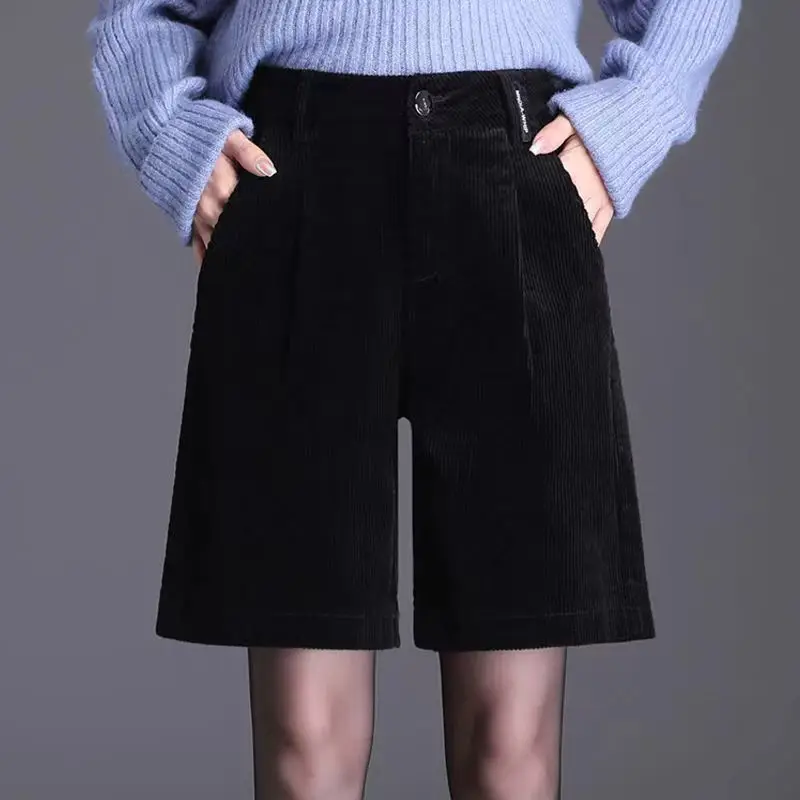 Women\'s Clothing Fashion Solid Color High Waist Straight Pants Casual Femme 2023 New Zipper Buttons Vintage Autumn Winter Thin