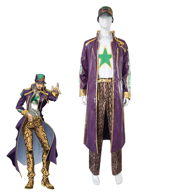 Em promoção! Jojo's Bizarre Adventure Cosplay Kujo Jotaro Traje De