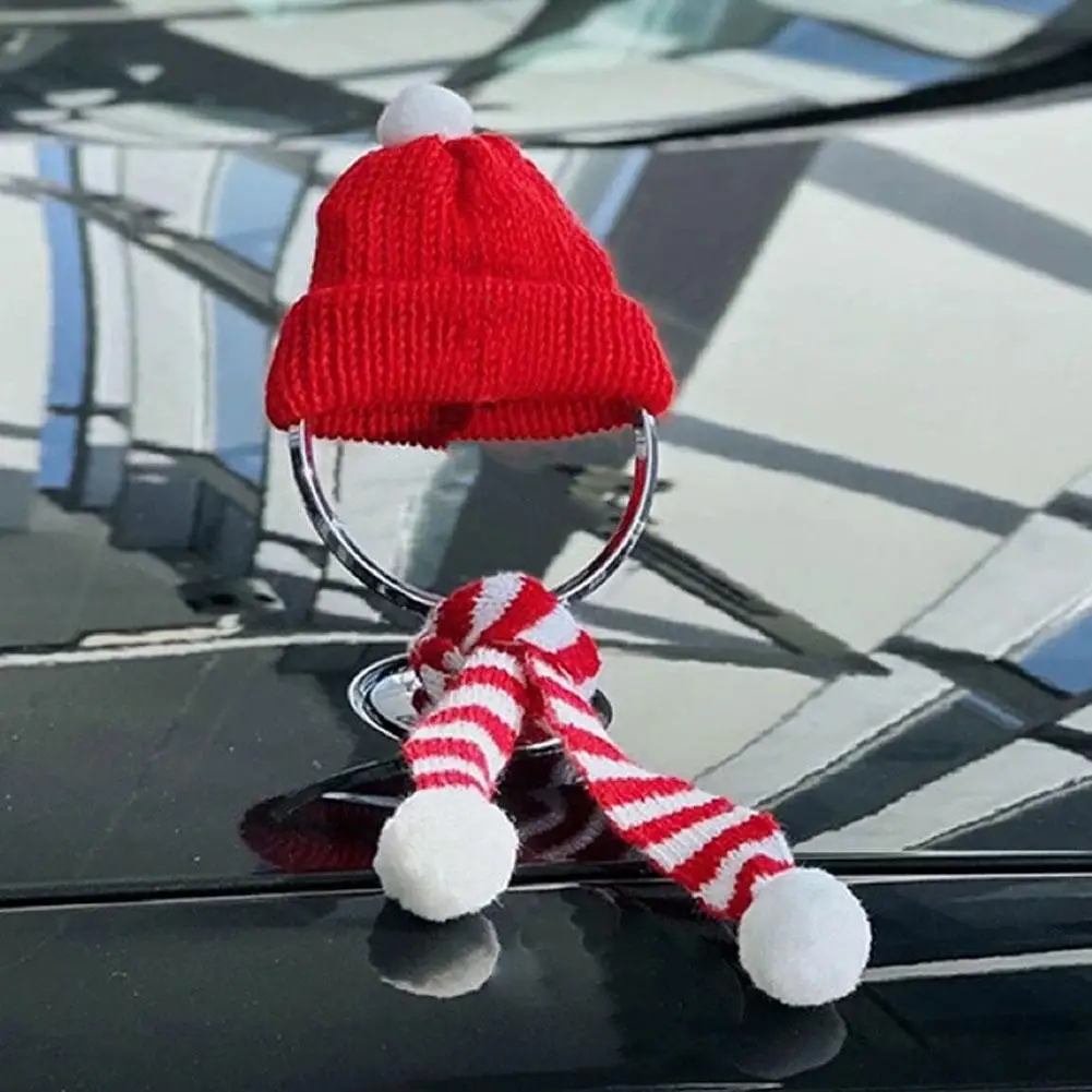 1개 자동차 로고 손뜨개 빨간 모자 후드 크리스마스 선물 액세서리 메르세데스 ..