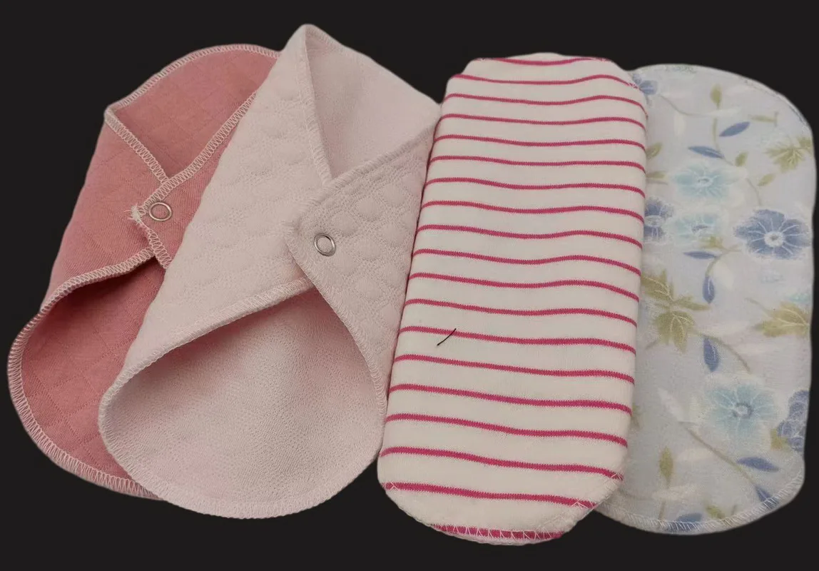 Menstrual Pads 180mm Length Reusable Mama Sanitary Cotton Panty Liner Thin Soft Washable
