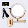 Makeup Mirror LED Smart Bath Mirrors 3x/5x/7x/10x Magnifying Double Side USB Charging Bathroom 3 Color Light Cosmetic Mirrors 1