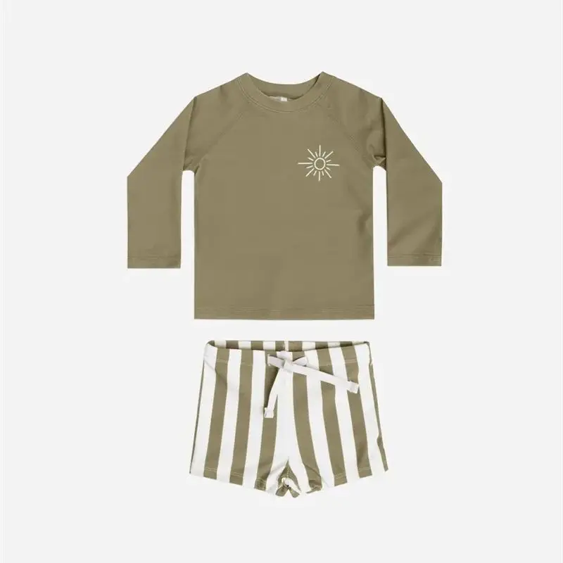 Kids Boy Swimsuit Cool Print 2 Pcs/lot 1-12 Years Summer Children Board Long sleeve Shorts girl Swimwear Beach Surfing kids swimsuits boys swim shorts