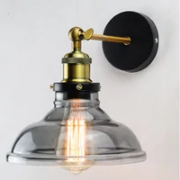 La salle à manger décorée avec des luminaires en verre Les chambres modernes sont des appliques murales vintage gris ambre clair et transparent 4