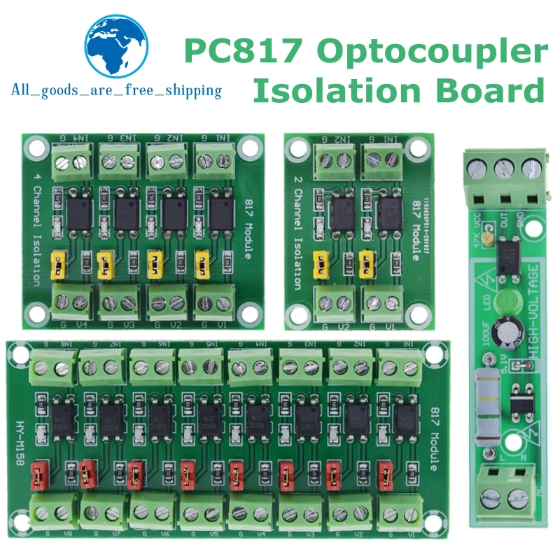 PC817-1-2-4-8-Channel-Optocoupler-Isolation-Board-Voltage-Converter ...