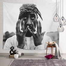 

Custom Tupac Tapestry Home Living Room Decor Wall Party Aesthetic Hanging Tapestries Blanket for Bedroom 1-12-1-18