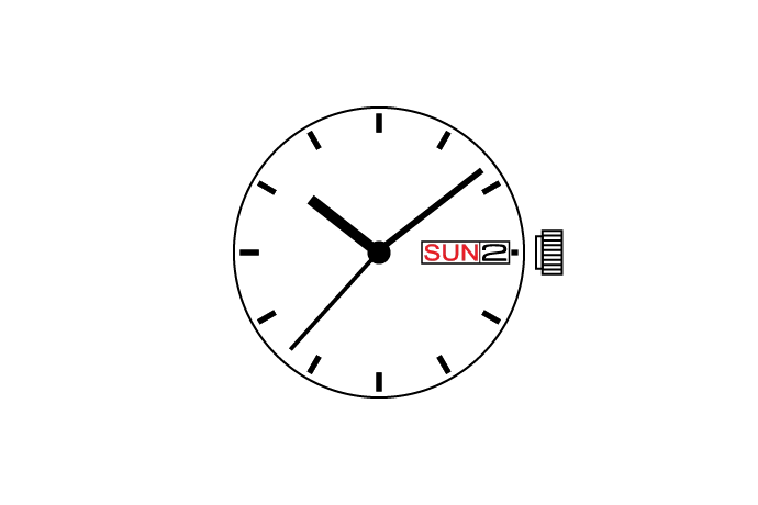 Epson AX33 Movement Japan Genuine AX Calendar Series AX33A Quartz