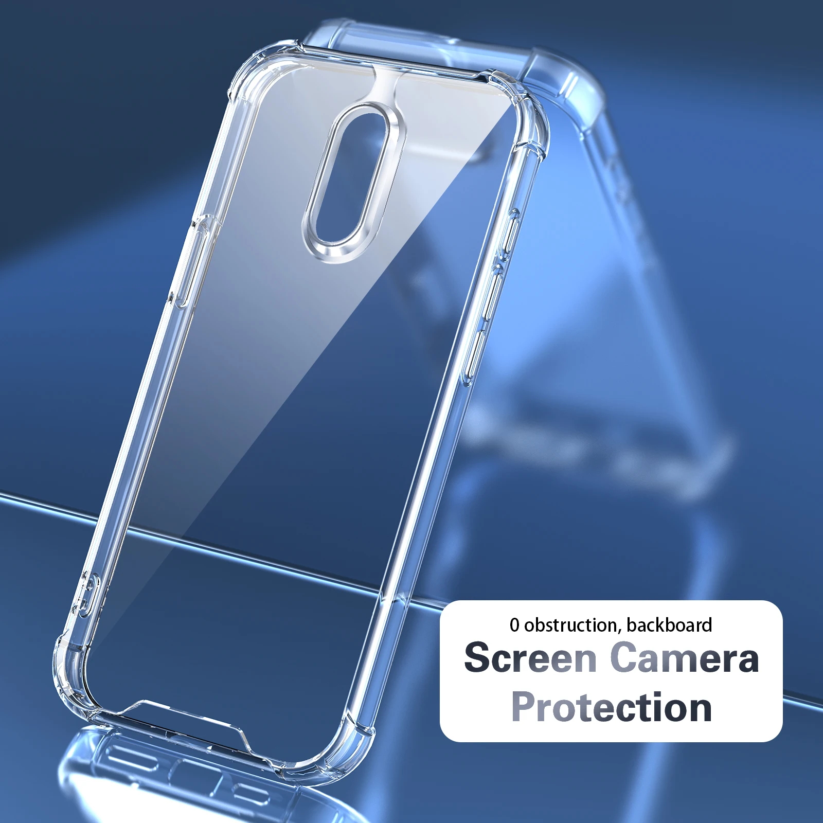 Sleek Silicone Bumper Airbag Clear Shockproof Phone Case