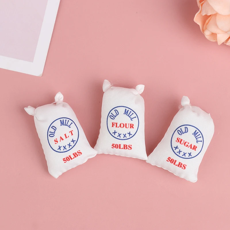 

1:12 миниатюрный мешок для кукольного домика из соли и сахара, кухонные аксессуары