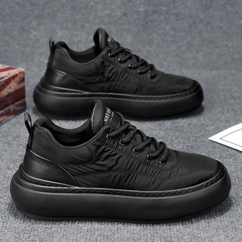 Men Fashion Waterproof Snow Cotton Shoes  Winter New Soft Sole Vulcanized Warm Shoes with Plush Man Shoes Zapatillas Hombre 3