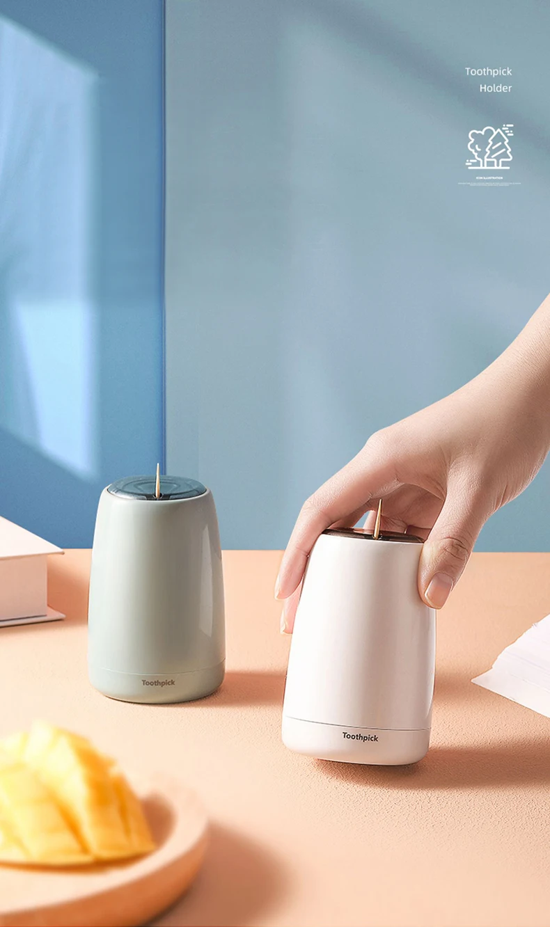 Description Picture 2 of itemAutomatic Pop-up Toothpick Jar Creative Toothpick Box Home Small And Portable Press Pop-up Toothpick Holders