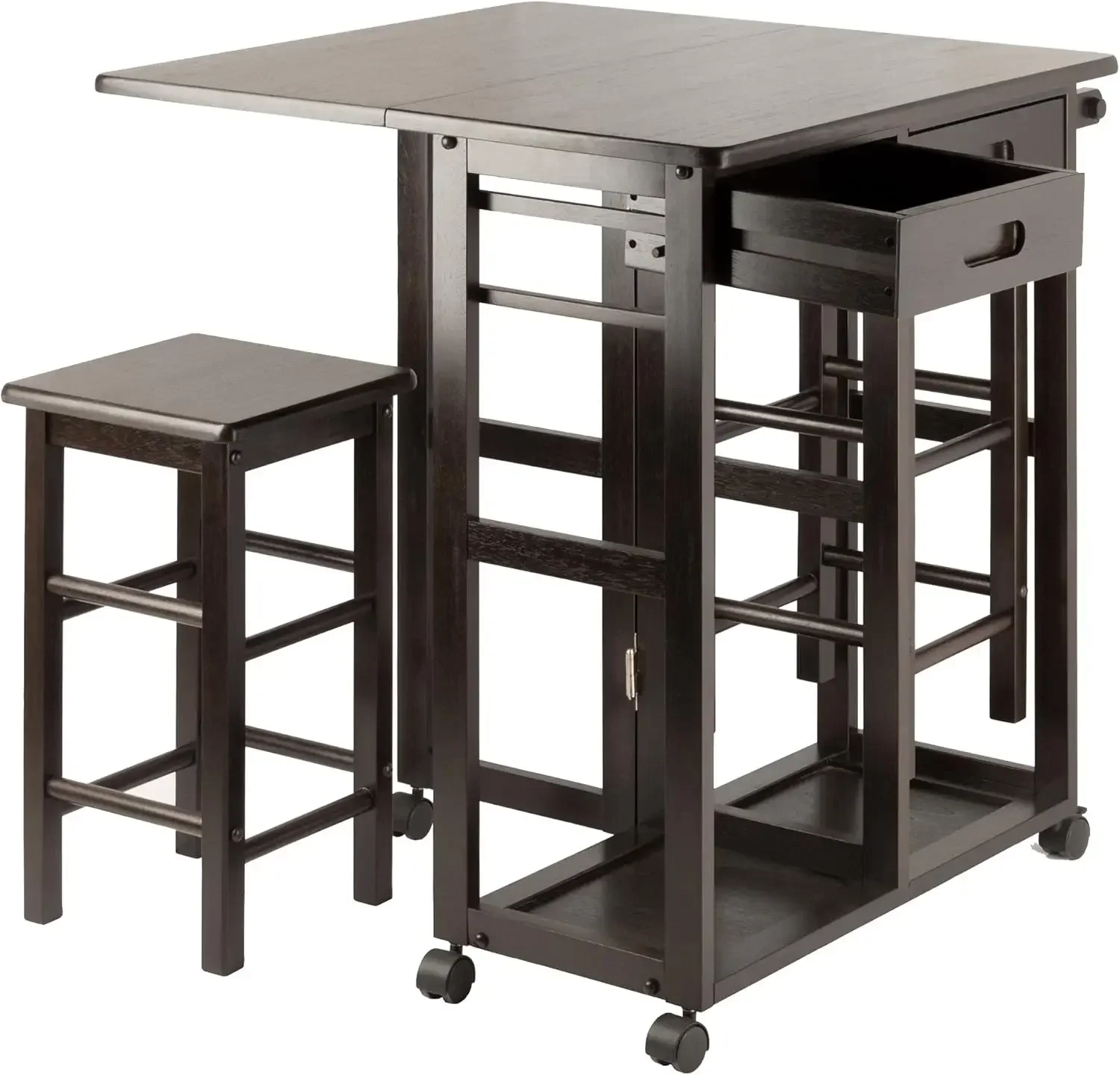 Suzanne 3-PC Set Space Saver Kitchen, Coffee Finish, 29.61x29.13x32.76 6