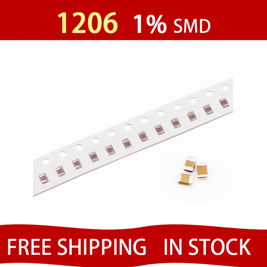 100pcs 1% 1206 SMD resistor 0R ~ 10M 1/4W 0 0.1 1 10 100 150 220 330 ohm 1K 2.2K 4.7K 10K 100K 1R 10R 100R 150R 220R 330R 1M 100pcs lot 1206 1% smd resistor 0r 10m 1 4w 0 1 10 100 150 220 330 ohm 1k 2 2k 10k 100k 0r 1r 10r 100r 150r 220r 330r 1m 10m