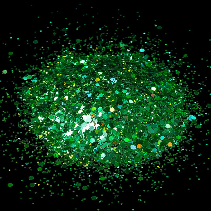 Holographic Chunky Glitter Flakes for DIY Nail Art & Epoxy Creations