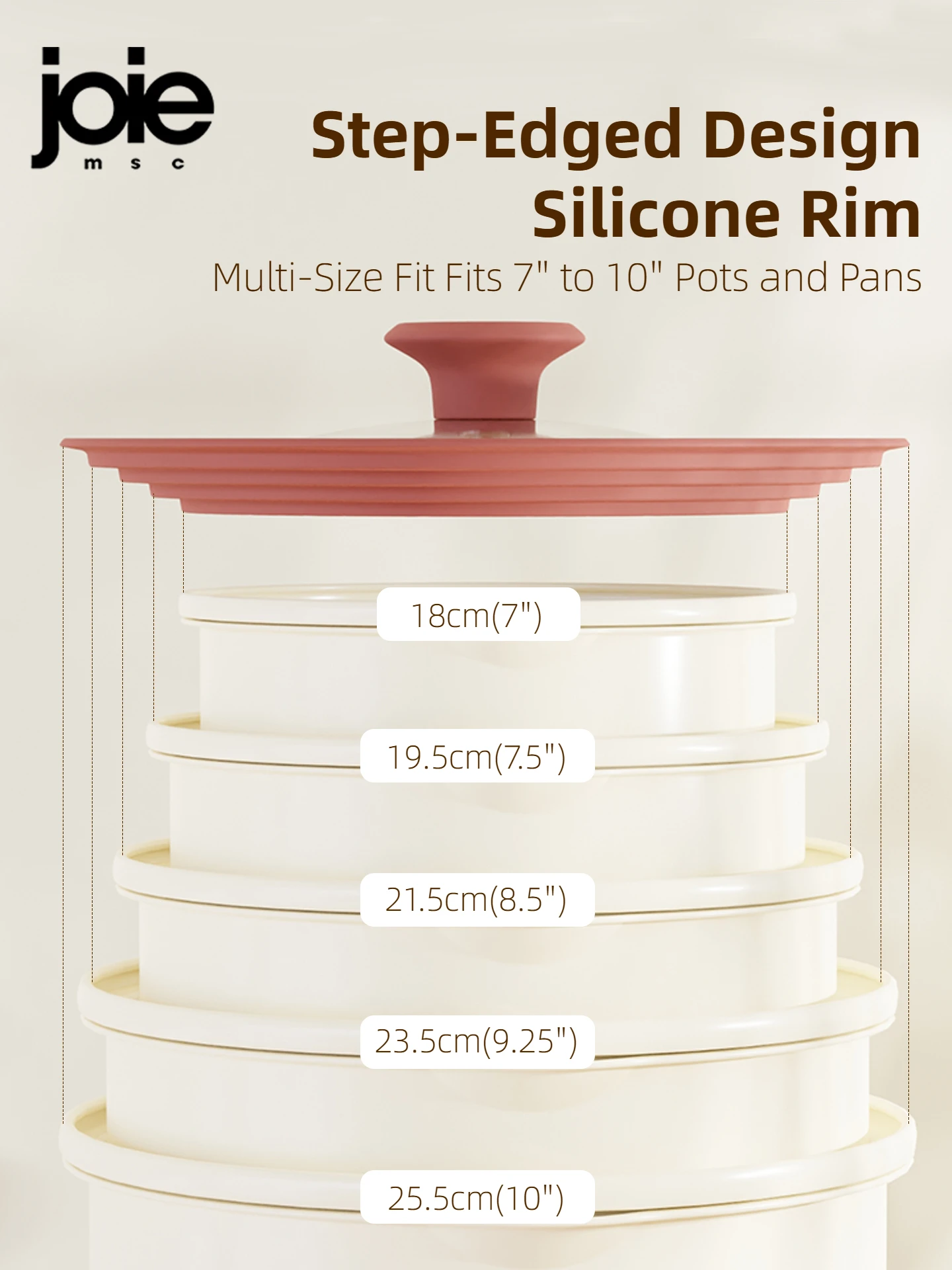 Javonix Coperchio Universale In Vetro Temperato Con Bordo In Silicone - Adatto A Pentole Da 16, 18, 20 Cm - Foro Vapore, Manico Freddo, Lavabile In Lavastoviglie