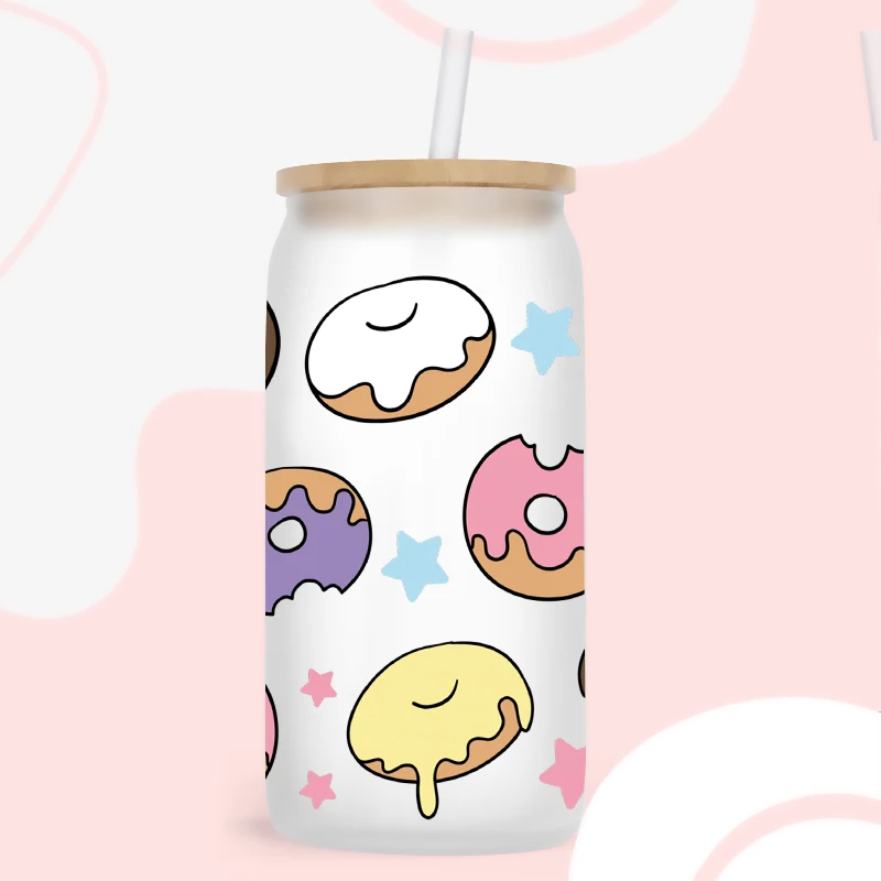 3D UV DTF Transfers Stickers 16oz Cup Wraps Coffee Printed For DIY Glass Ceramic Metal Leather Etc. D3242 dtf transfer sticker