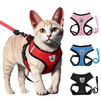Cat Leash and Harness Cat Tent Kitten Harness Strap for Cats Neck Belt- Anti Escape Pets Vest Harness Dogs and cats 1
