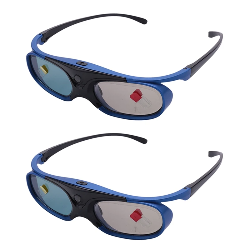 

2X Rechargeable DLP Link 3D Glasses Active Shutter Eyewear For Xgimi Z3/Z4/Z6/H1/H2 Nuts G1/P2 Benq Acer