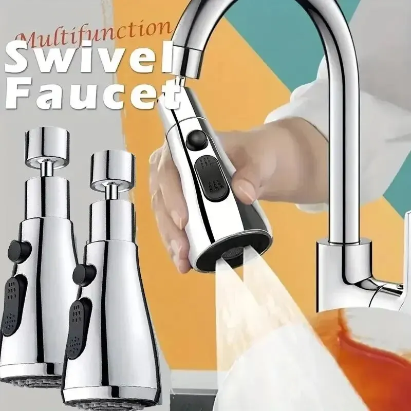 Faucet Extender 1pc Boosting Splash Prevention Three Modes Water Saver Home Extended Shower Spray Filter