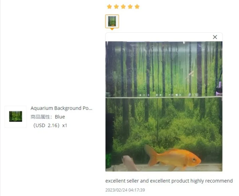 Aquarium Background Poster 3D PVC Adhesive Sticker Fish Tank Underwater World Backdrop 3D Ocean Sea Plants Background Sticker