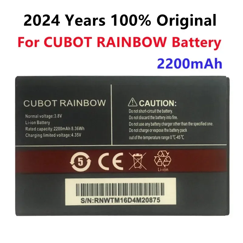 

Новый аккумулятор CUBOT RAINBOW 2200 мАч, запасная батарея для смартфона CUBOT RAINBOW