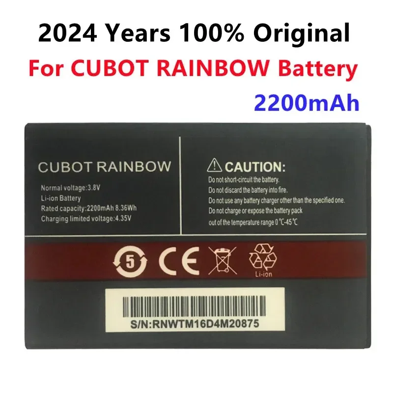 New CUBOT RAINBOW Battery 2200mAh Replacement Backup Battery For CUBOT RAINBOW Cell Phone In Stock