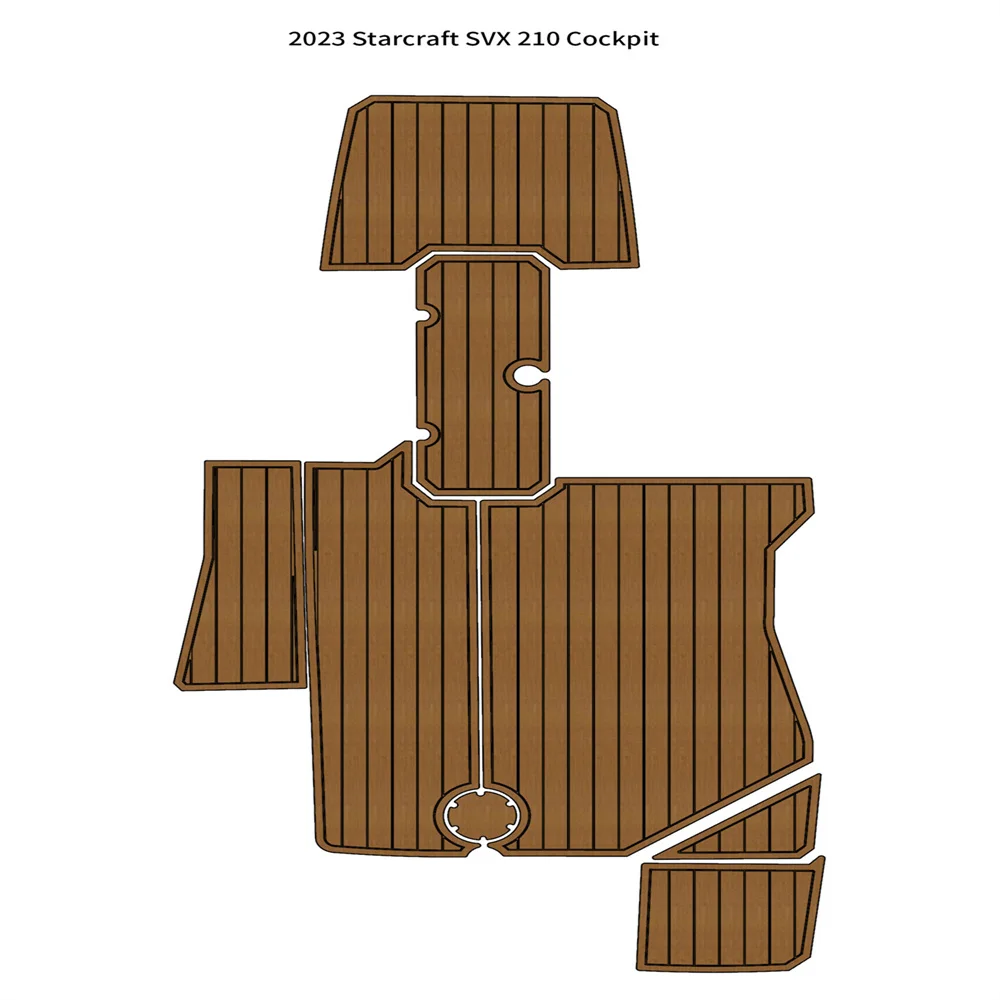 

2023 Starcraft SVX 210 Cockpit Pad Boat EVA Foam Faux Teak Floor Mat SeaDek MarineMat Gatorstep Style Self Adhesive