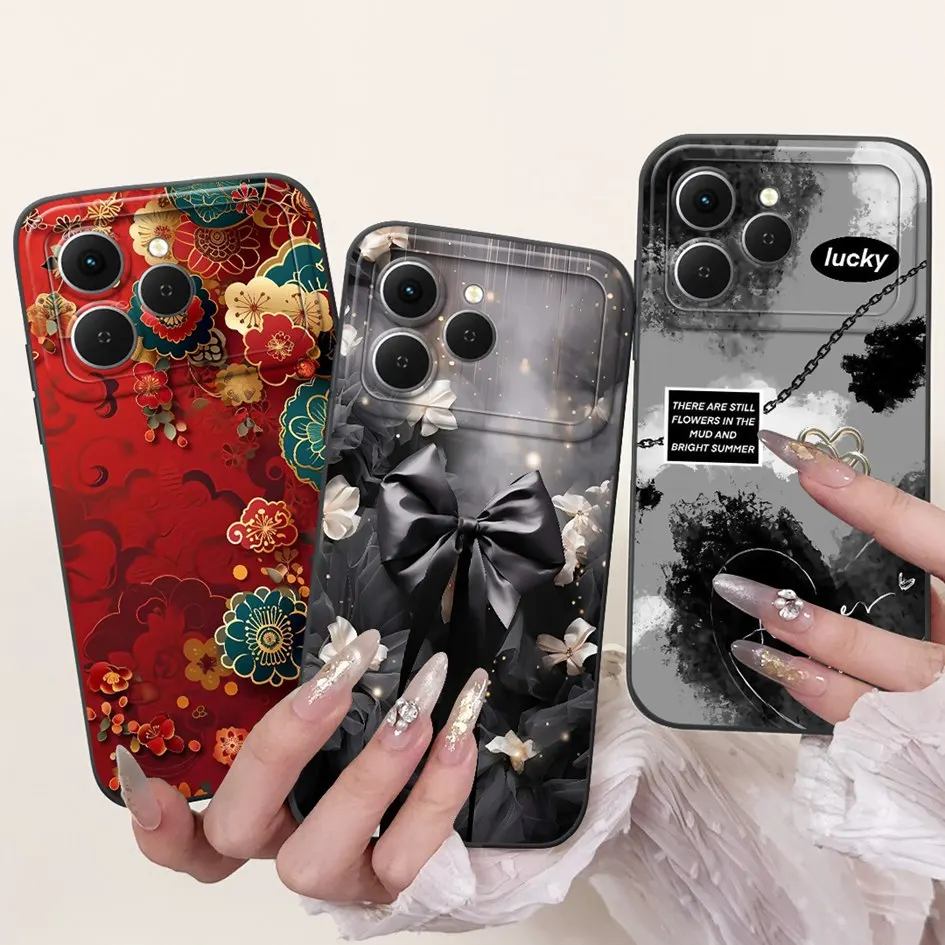 Tecno Spark 40 Cartoon Space Silicone Phone Case with Camera Protection