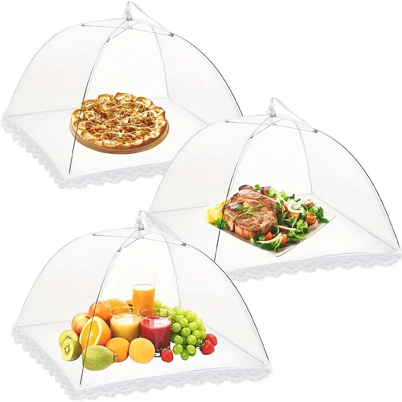 Lace Umbrella Food Cover Meal Gadgets Anti Fly Mosquito Mesh Reusable BBQ Kitchen Picnic Table Cooking Tool food cover kitchen utensils kitchen supplies