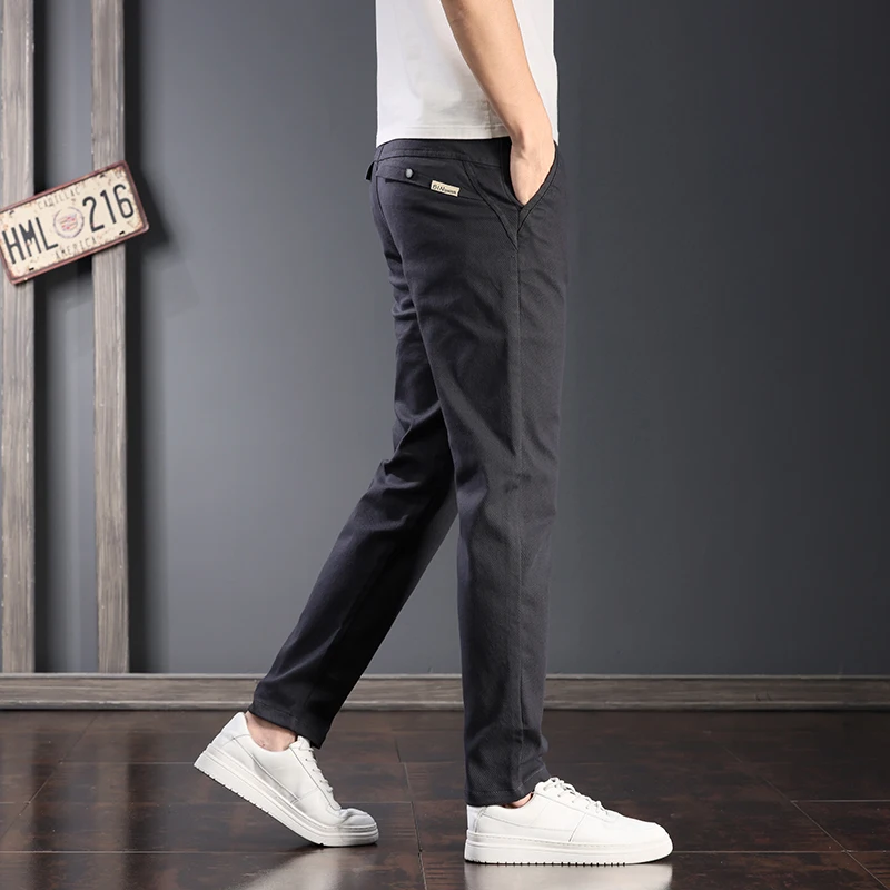 2024 Elegant Fashion Harajuku Slim Fit Ropa Hombre Loose Casual All Match Sport Wide Leg Pants Solid Pockets Straight Leg Pants