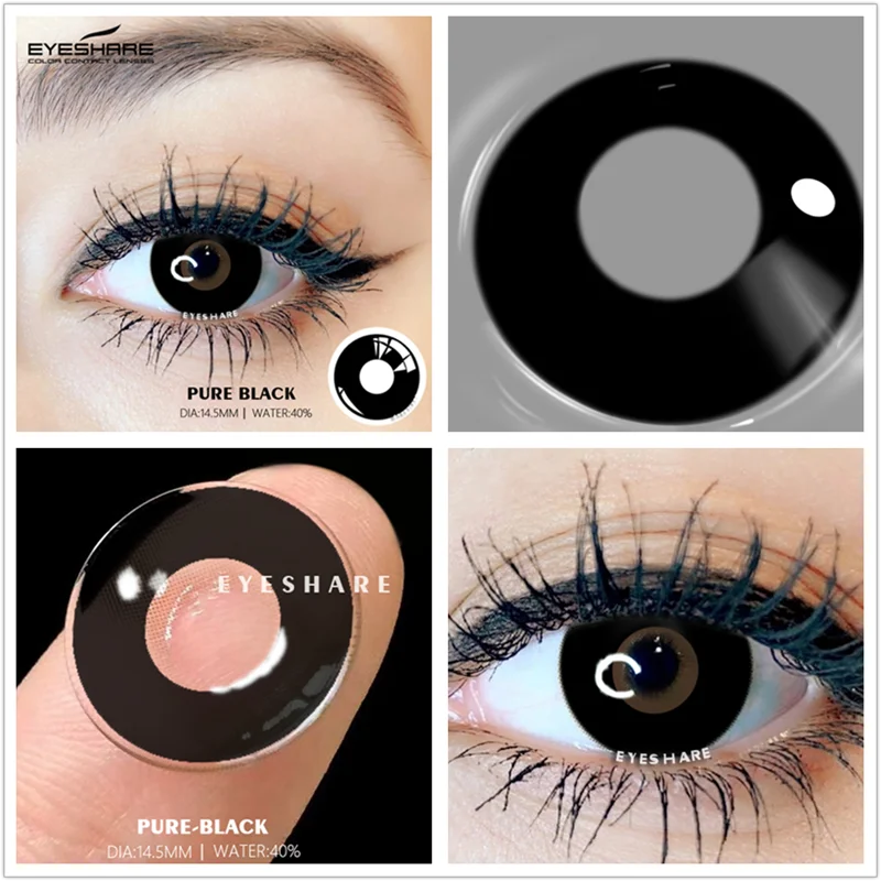Vibrant Cosplay Halloween Contact Lenses - Anime Red & Crazy White/Black