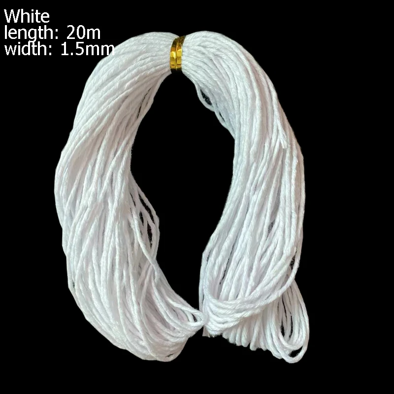20m Red White Cotton Cord String Rope Macrame Cords DIY Crafts for Wedding Decoration Party Packaging Gift Wrapping Supplies