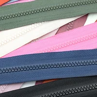 Fermeture éclair en résine à verrouillage automatique, 40-80cm, 5 #, tête à extrémité ouverte, fermeture éclair pour sac, manteau, veste, bricolage, vêtement, gril à coudre, réparation, accessoire de tailleur 5
