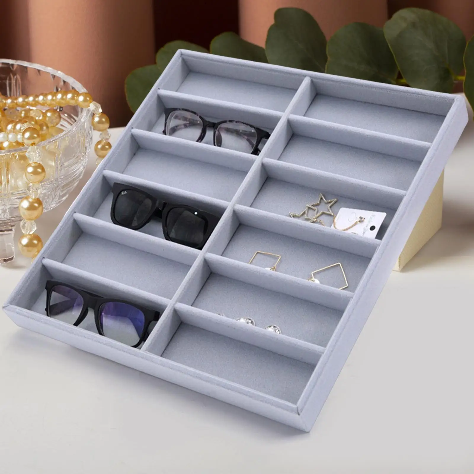 

Sunglasses Organizer Decor Multiple Pairs Glasses Storage Box Eyeglass Storage Case for Travel Closet Dresser Tabletop Women Men