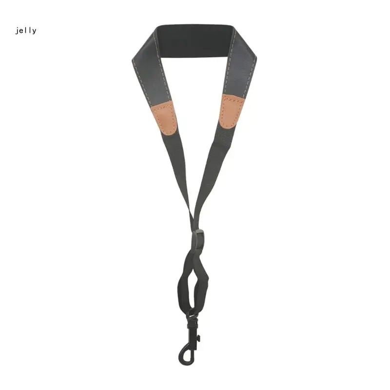 

448C Saxophone Neck Strap Leathers Padded Strap for Alto Tenors Baritone Clarinet Sax