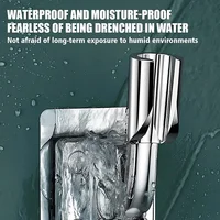 Shower Holder Adjustable Self-Adhesive Shower Head Stand Bracket Punch Free Wall Shower Head Holder Bathroom Accessories 5