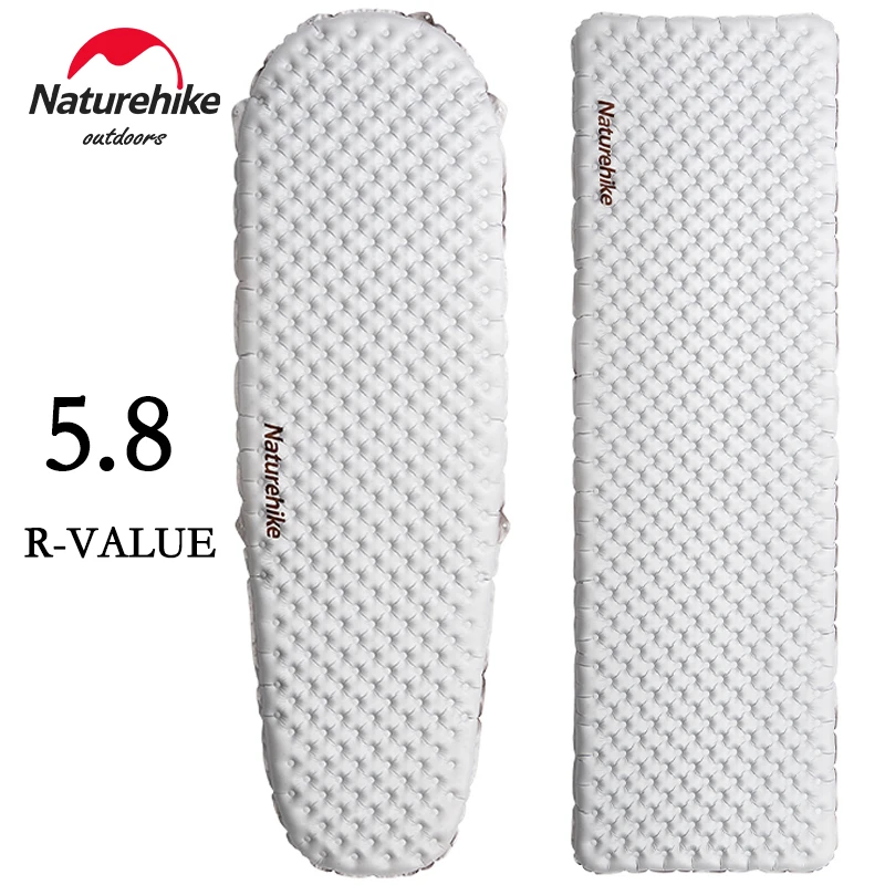 

Naturehike-Ultralight Air Mats, коврик для сна на открытом воздухе, матрас для кемпинга для путешествий, воздушная подушка для 1 человека, походы и треккинг, значение R 5,8