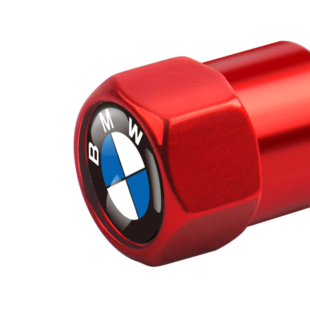 자동차 스타일링 휠 타이어 볼트 인 밸브 캡 배지, BMW M E81 E90 E92 E93 F30 E60 E61 F07 F10 F18 F12 X2 3 4 5 6 7 시리즈용, 4 개