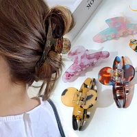 5.9cm Tortoise Shell Hair Claws Strong Holder Acetate Cross Shaped Jaw Clamp For Thin Hair Women Girl Daily Use Elegant Headwear