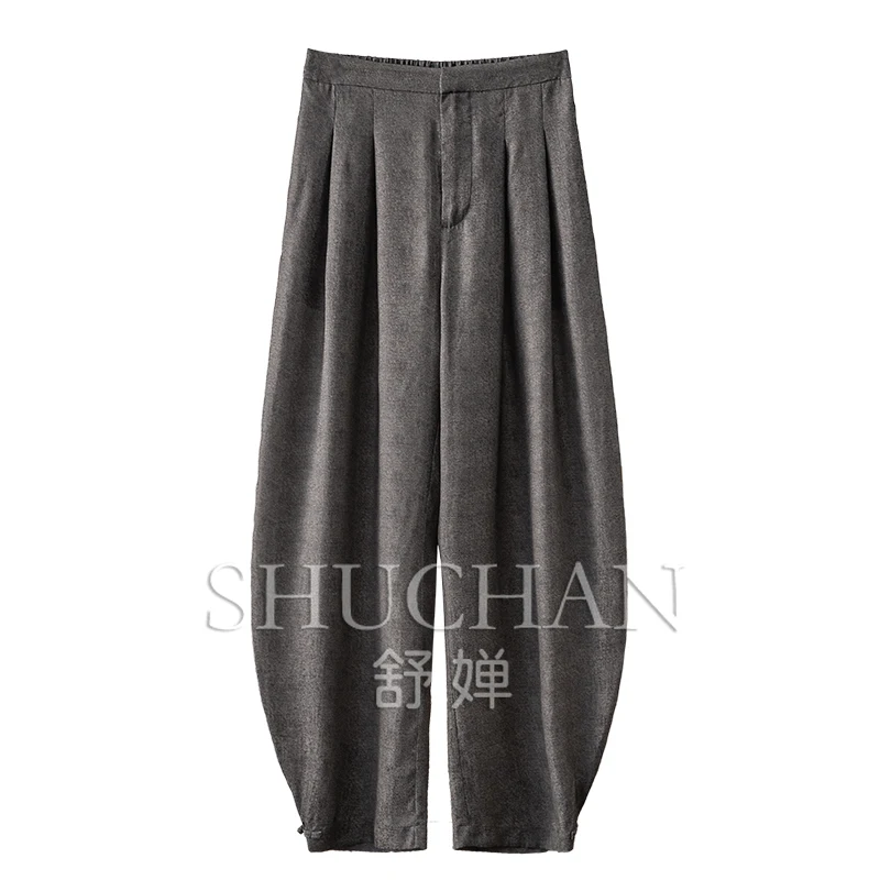 

100% natural silk summer 2024 streetwear women pantalones mujer trousers women harem pants women