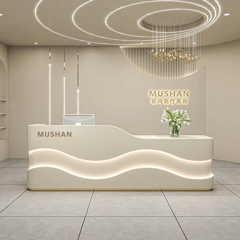 Banchi Reception Moderni Minimalisti Registro Negozio Di Abbigliamento Azienda Bancone Reception Tavolo Da Bar Bancone Barbeauty Salon Furniture