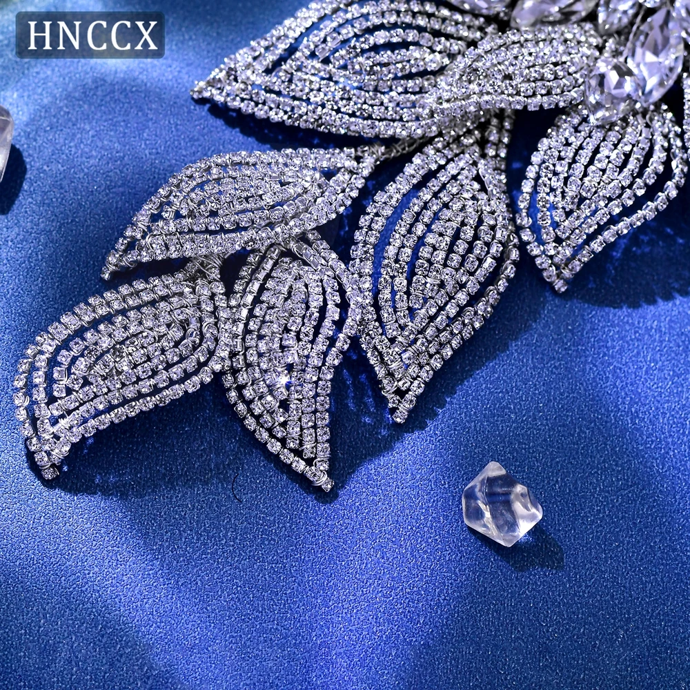 HNCCX Handmade Rhinestone Bridal Hair Accessories Wedding Crown Luxury Women Headband Princess Headpiece Bride Ornaments CP455