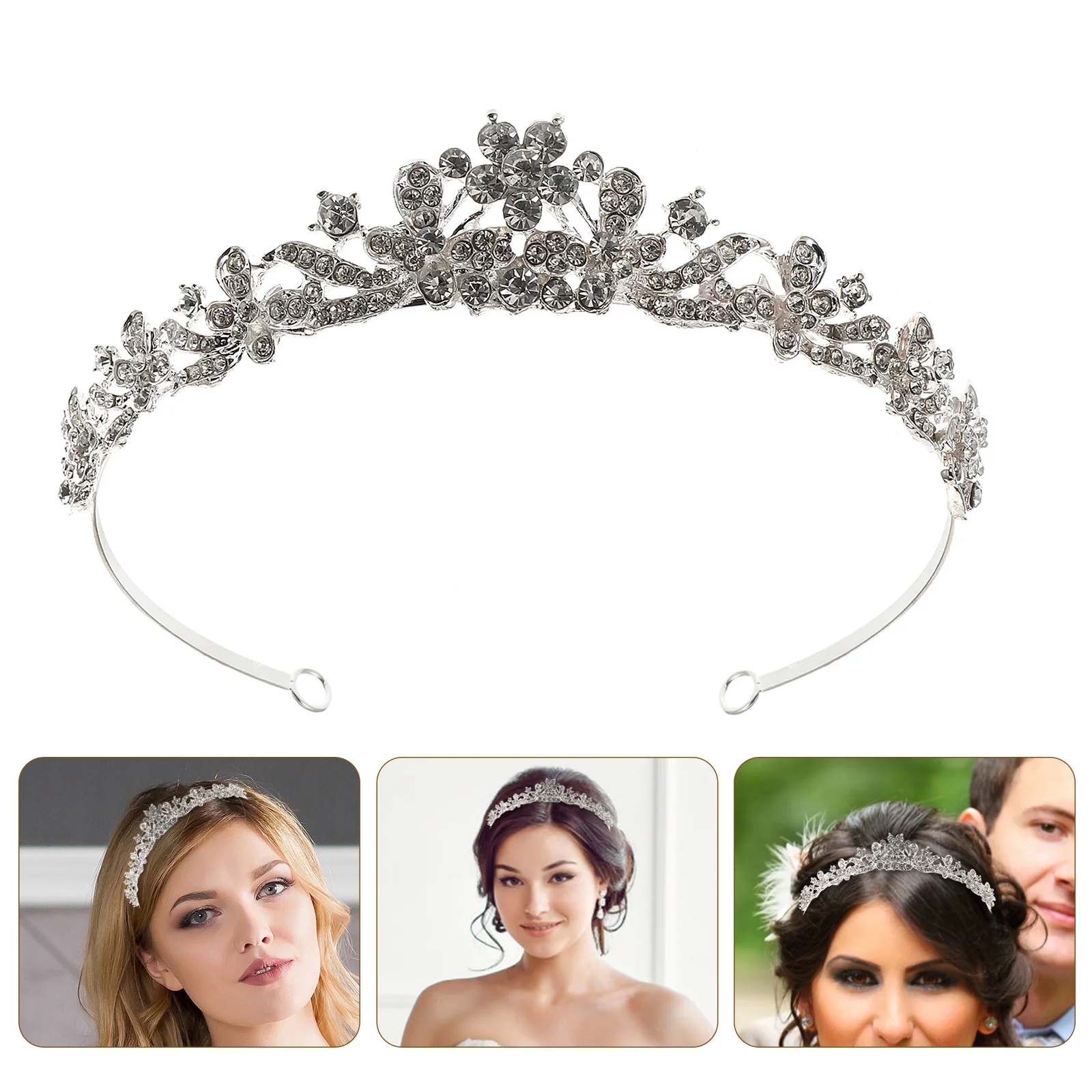 

Baroque Pearls Prom Dresses Bridal Hair Loop Crystal Wedding Headband Jewelry Rhinestones