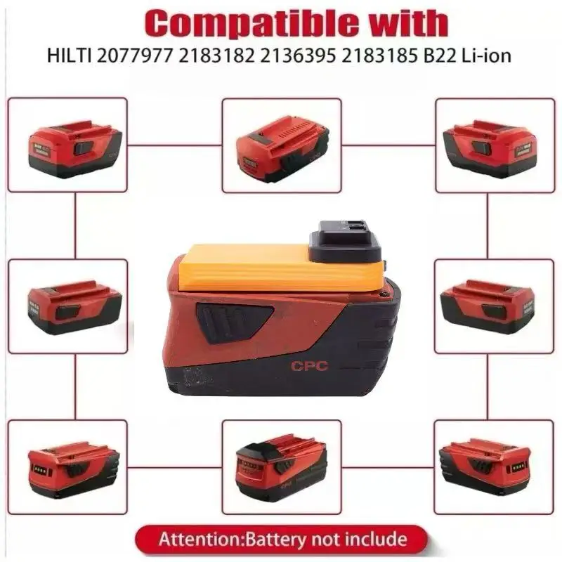 Batteria Hilti Compatibile 22V 4.0Ah - Per Strumenti Wireless B22 E Caricabatterie C4/36 - Foto 2