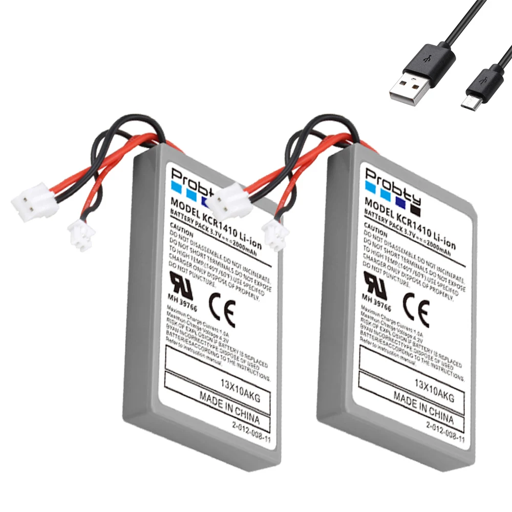 2x 2000mAh Rechargeable Battery For SONY Dualshock 4 V1 V2 Wireless