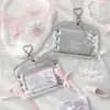 Ballet Style Silver Leather Picture Frames Lovely Kpop Photocard Holder with Pink Ribbon Picture Frame Balletcore for Gir 1