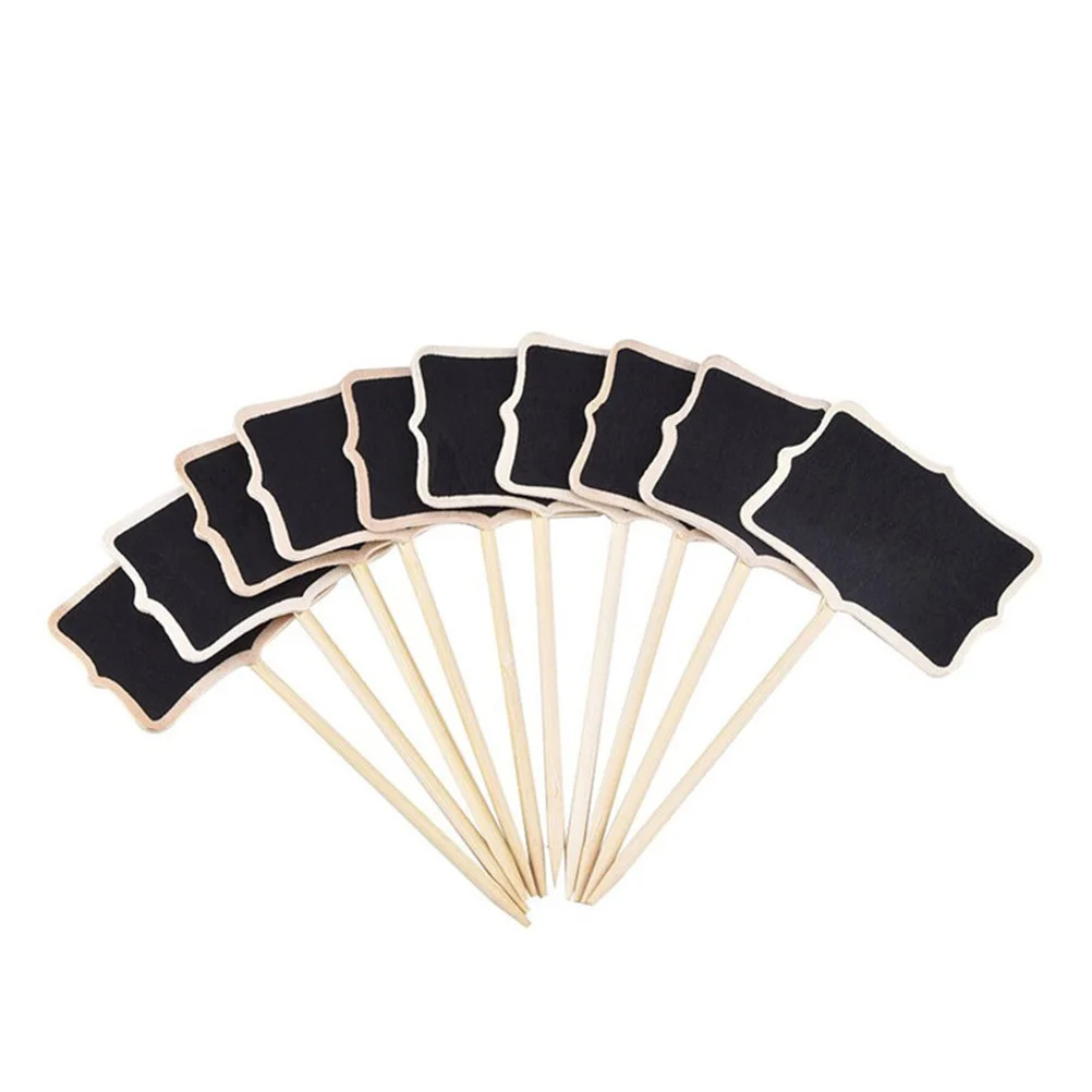 Wooden Chalkboard 10 Pcs Mini Pantry Labels Decorate Tag For Kids