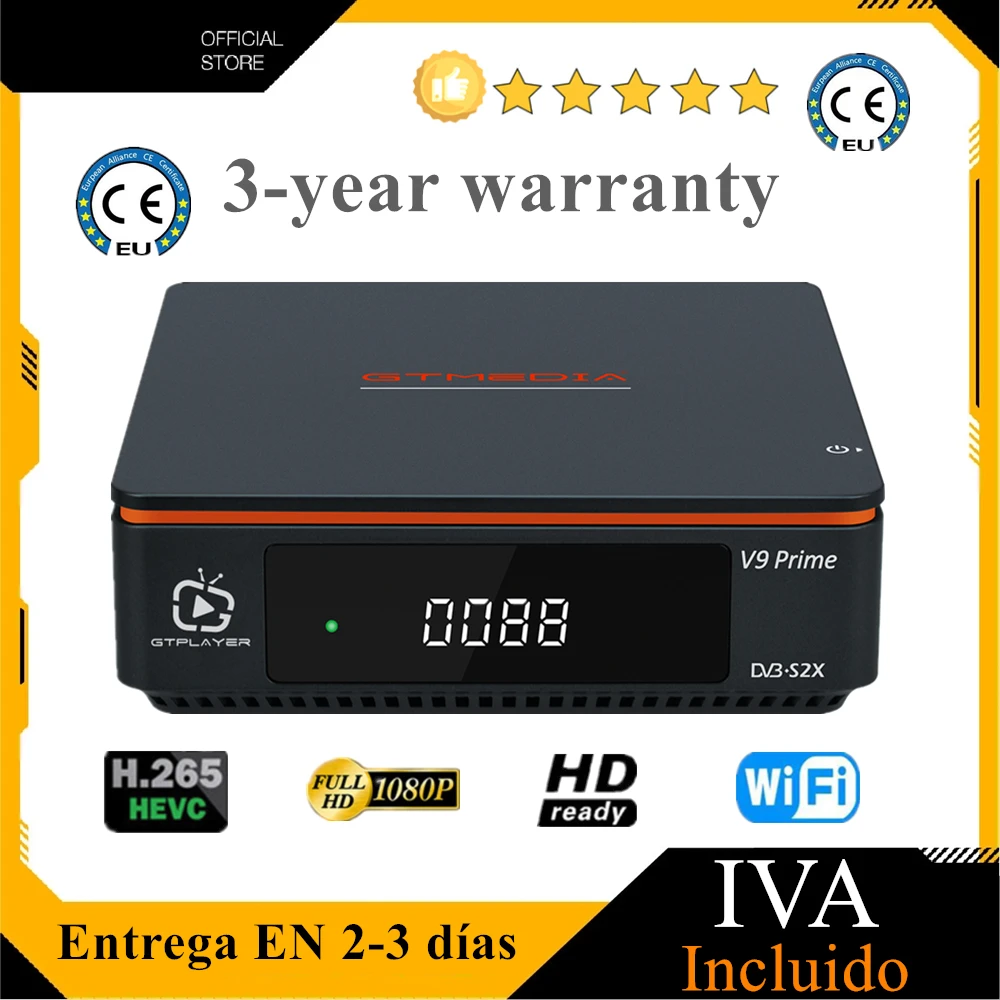 Hot Sale Gtmedia V9 Prime Satellite Decoder New Update Gtmedia V9 Super Dvbs2x Built In Wifi