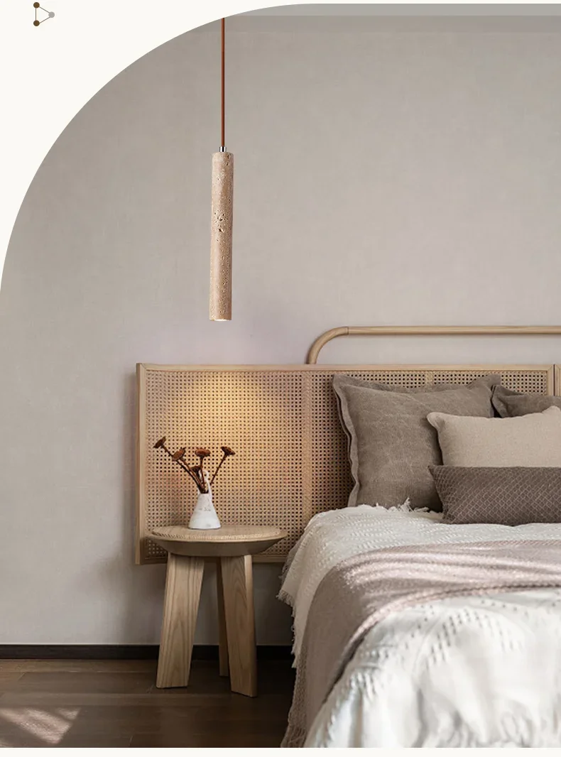 Wood Led Pendant Lamp Japanese Style Ceiling Light Bedside Chandelier