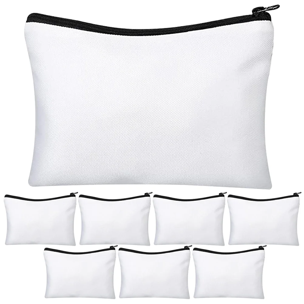 

8 комплектов, термопереносная сумка на молнии, парусиновая сумка оптом, искусственная кожа, карандаш, дорожная косметика, сублимационный органайзер для косметики