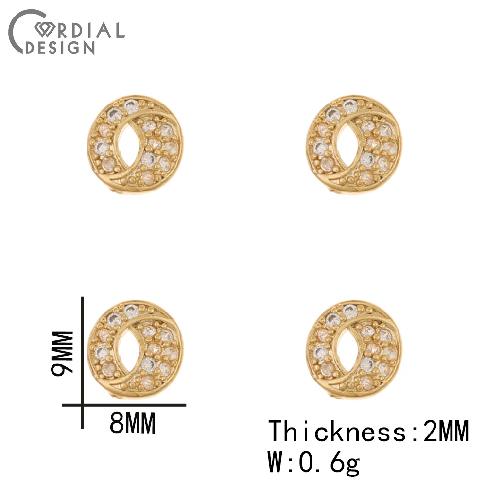 Cordial Design 50Pcs Genuine Gold Plating/Cubic Zircon/Multi Shapes/DIY Fingernail Accessories/Jewelry Findings & Components - cordial